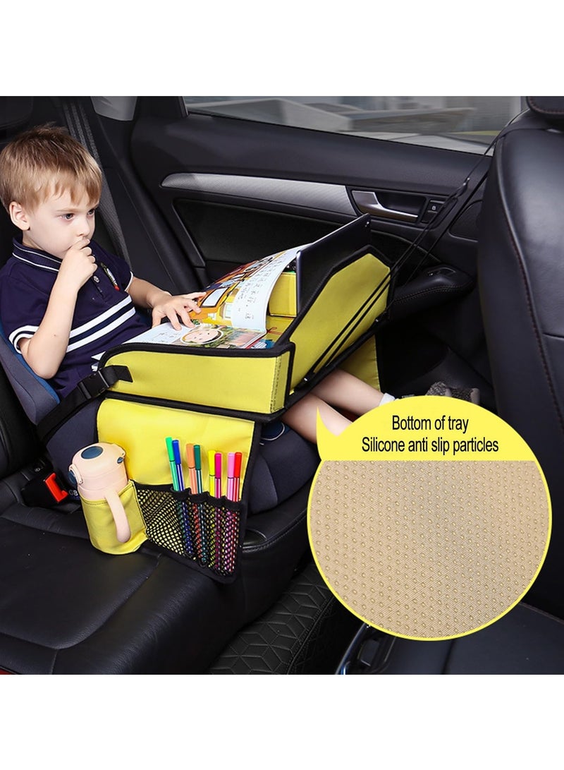 Kids Car Travel Tray - Kids Travel Car Seat Tray with Loading Straps, Toddler Car Seat Activity Tray, Kids Lap Tray for Cars and Planes (Little Lion) - Image 2